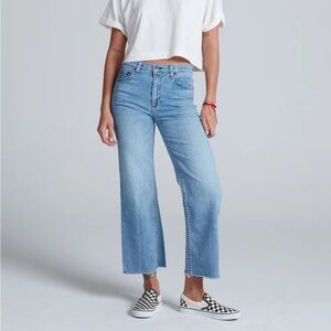 NWT ASKK NY Crop Wide Leg Jeans Keelover Wash Size 26 NEW WITH TAGS
